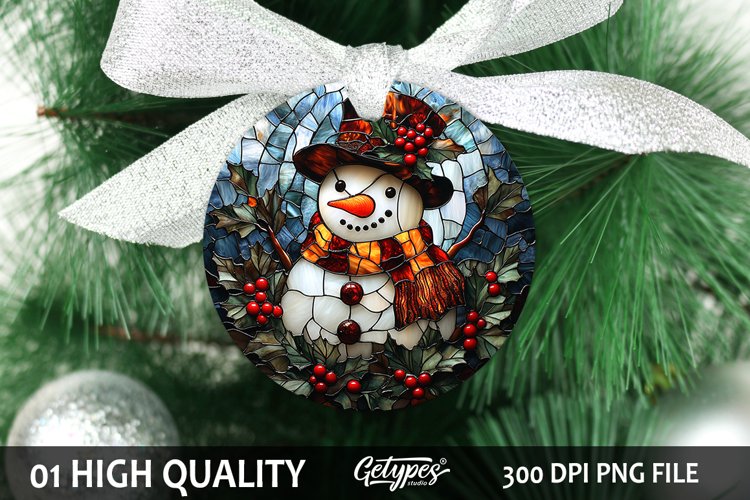 Christmas Snowman Ornament - Christmas Sublimation PNG