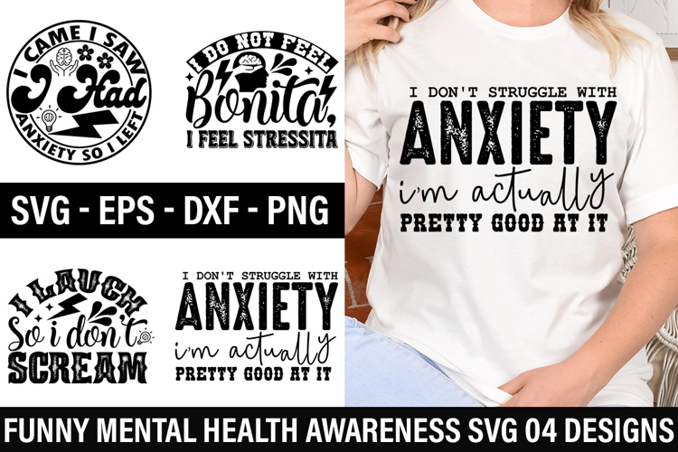 Funny Mental Health Awareness SVG Design - I don t struggle