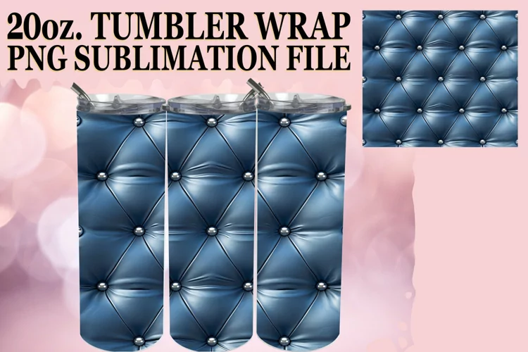 Puff Textured Tumbler Sublimation Design