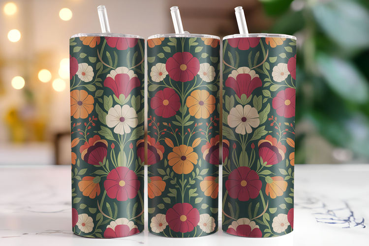 Flower Tumbler Wrap | Sublimation | Tumblers