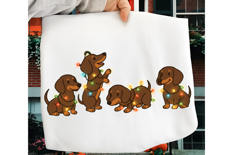 Christmas Dachshund PNG, Dog Lover PNG, Merry Christmas PNG