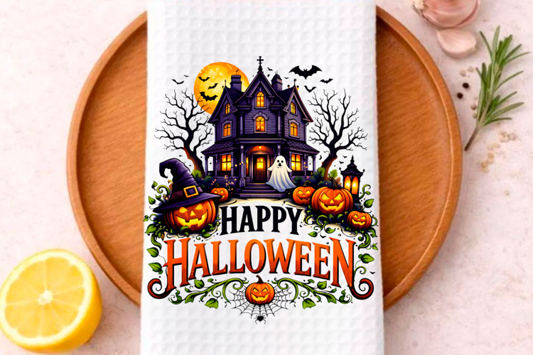 Halloween Kitchen Towel PNG, Funny Halloween PNG