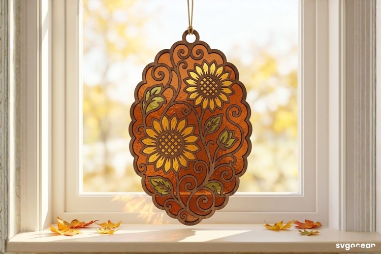 Fall Suncatcher Laser Cut | Window Decor | Glowforge
