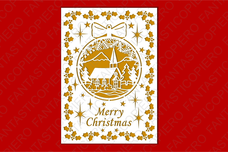 Merry Christmas SVG PNG, Greeting Card SVG for Cut Machines