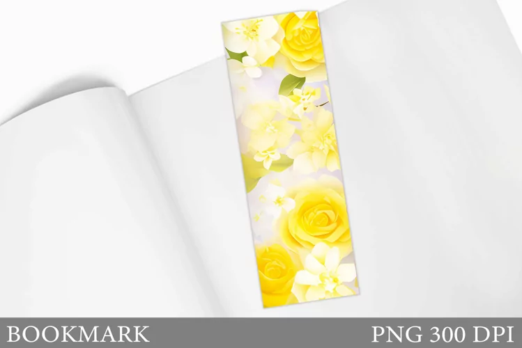 Roses Bookmark Design. Flowers Bookmark Sublimation