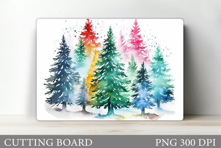 Christmas Tree Cutting Board Design. Kitchen Cutting Board