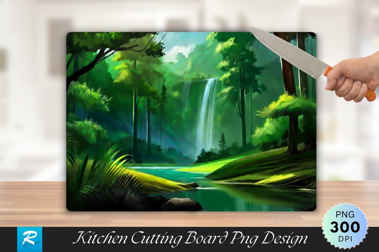 Nature Cutting Board Sublimation Design example image 1