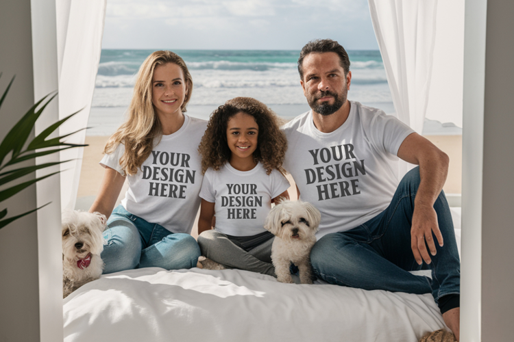 Bella Canvas 3001 Family Group Mockup