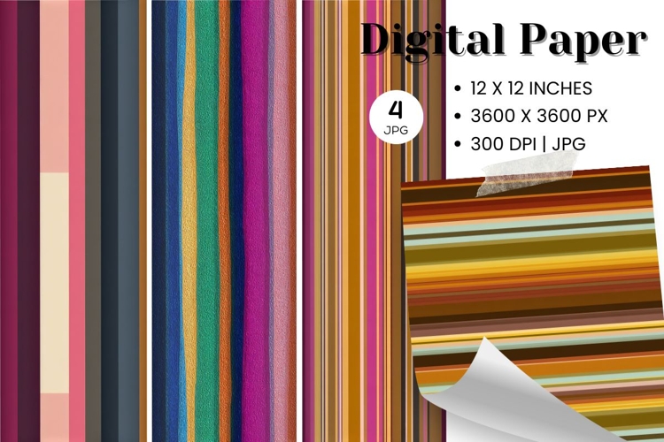 Stripe Pattern Background Gift Wrap Wallpaper Digital Paper