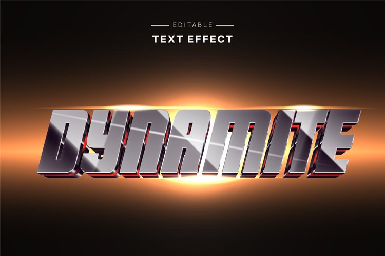 Editable Text Effect for Illustrator. Vector Graphic styles example image 1