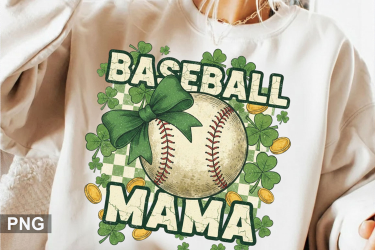 Baseball mama Sublimation - St Patricks Day Design