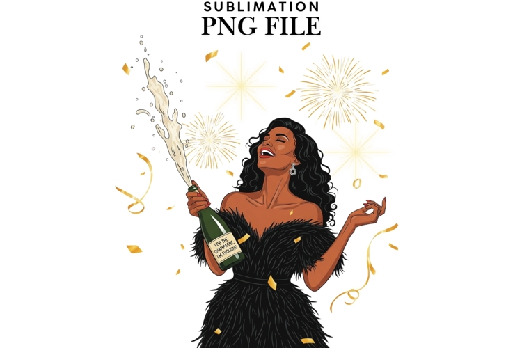Celebration motivational woman png design for T-shirts