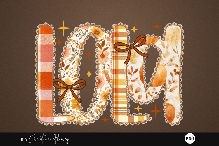 Preppy Floral Fall Lola PNG