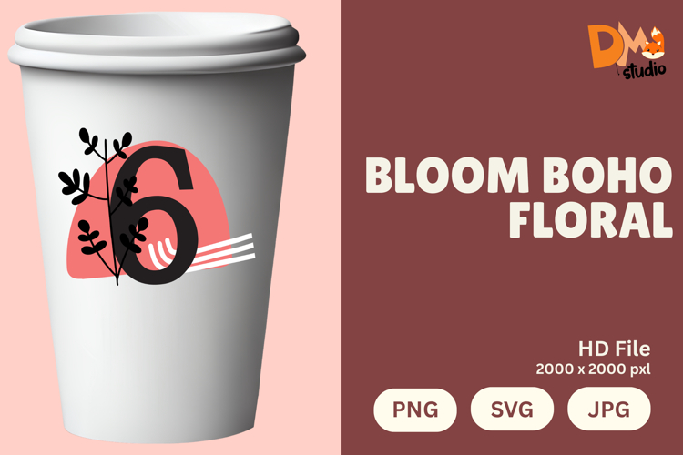 Boho Floral Svg Image 6
