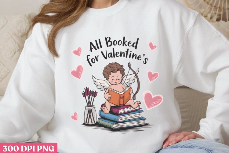 All booked for valentines PNG, Funny Valentines Day PNG