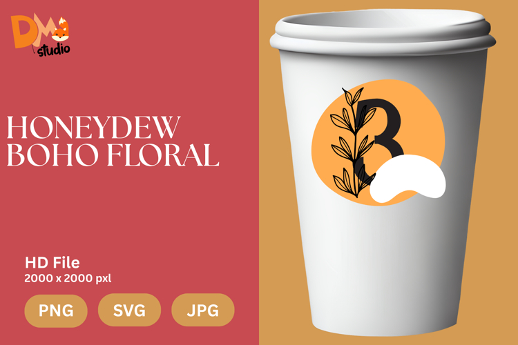 Honeydew Boho Floral Monogram