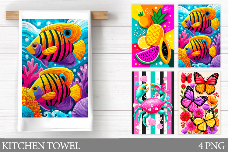 Summer Kitchen Towel Design. Summer Sublimation