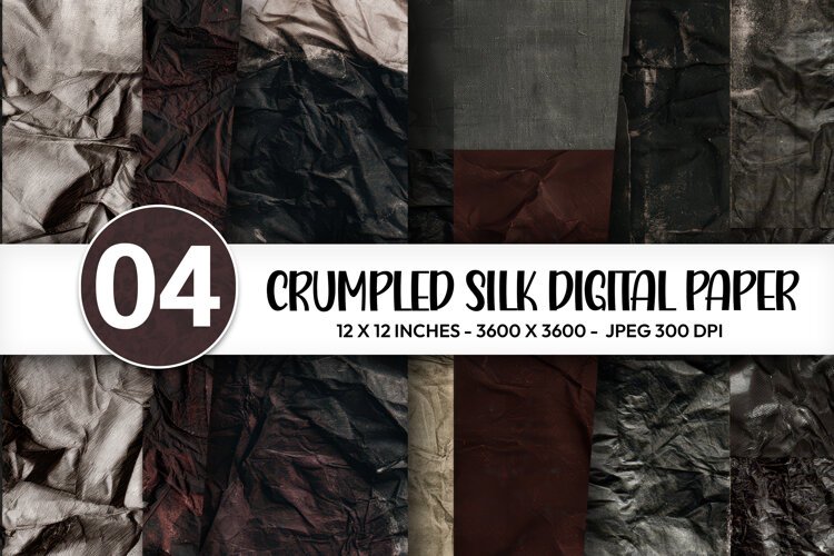Crumpled Silk Digital Paper example image 1