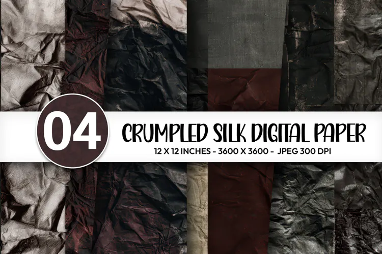 Crumpled Silk Digital Paper