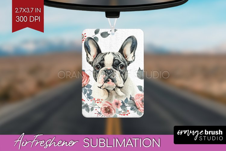 Floral Dog Air Freshener PNG - Flowers PNG Sublimation