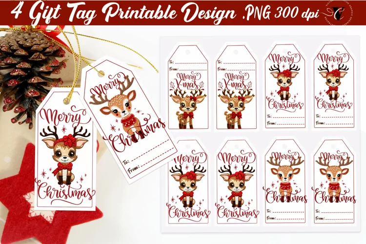 Christmas Gift Tags | Christmas Deer