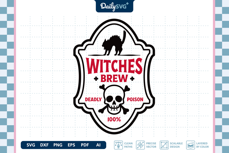 Halloween Poison Label SVG Vintage Apothecary Cut File