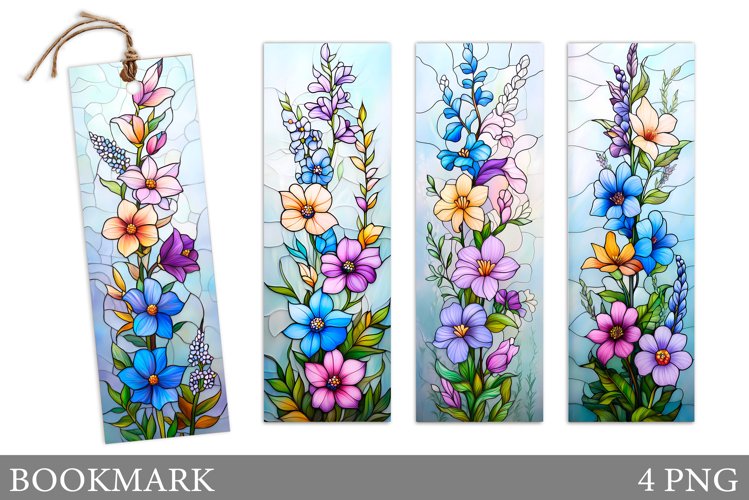 Flowers Bookmark Design. Floral Bookmark Sublimation example image 1