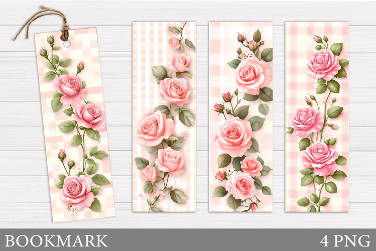 Roses Bookmark Sublimation. Flowers Bookmark Design