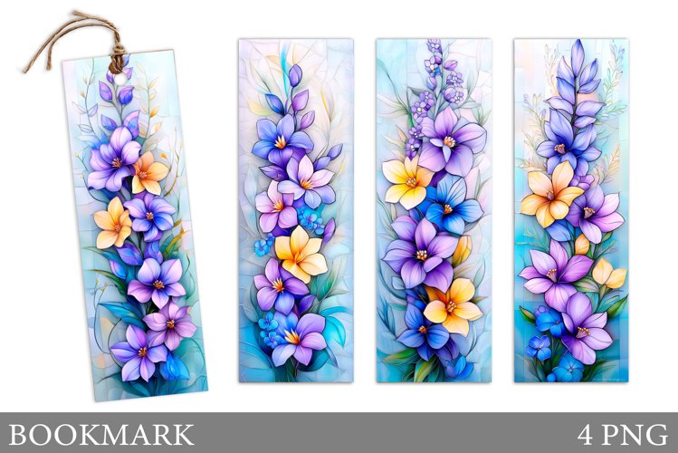 Floral Bookmark Design. Flowers Bookmark Sublimation