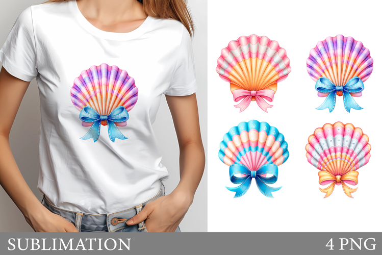 Seashell T-Shirt Design. Seashell Sublimation