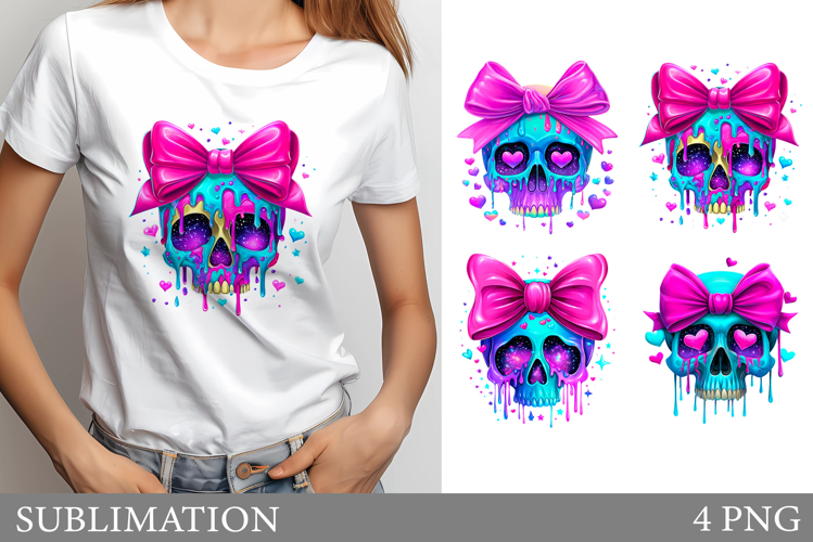 Skull Sublimation. Halloween Skull T-Shirt Design