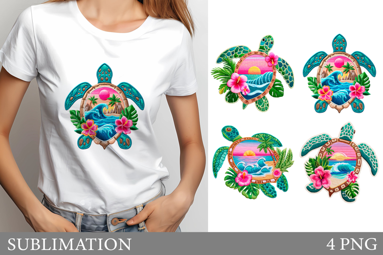 Sea Turtle T-Shirt Design. Turtle Sublimation