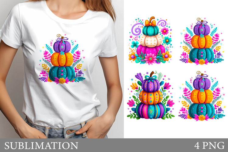Pumpkins T-Shirt Design. Pumpkins Sublimation