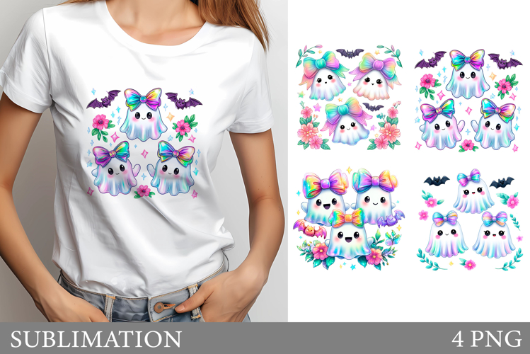 Cute Ghost Sublimation. Cute Ghost T-Shirt Design
