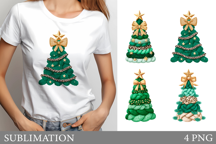 Christmas Tree T-Shirt Design. Christmas Tree Sublimation