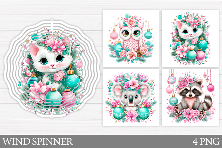 Christmas Animals Wind Spinner. Christmas Wind Spinner