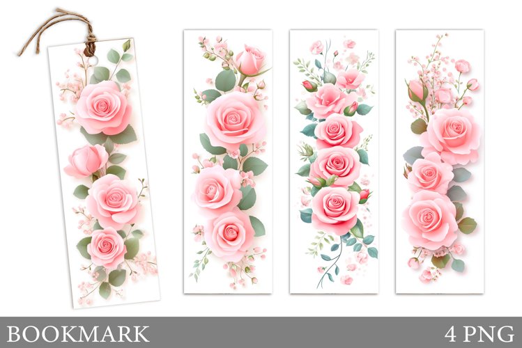Roses Bookmark Sublimation. Flowers Bookmark Design