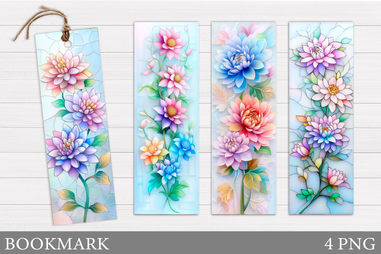 Floral Bookmark Design. Flowers Bookmark Sublimation
