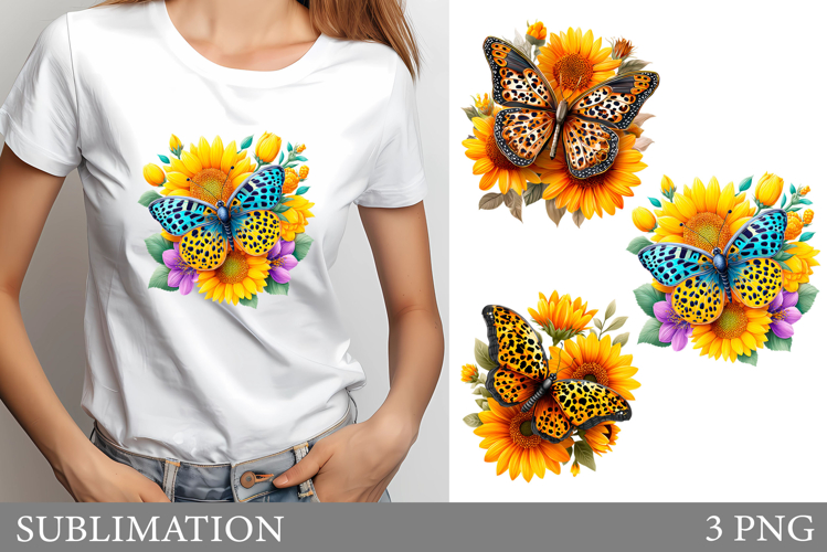 Butterfly T-Shirt Design. Butterfly Sublimation