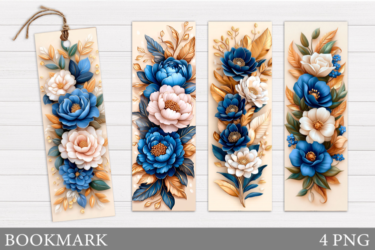 Floral Bookmark Sublimation. Flowers Bookmark Design