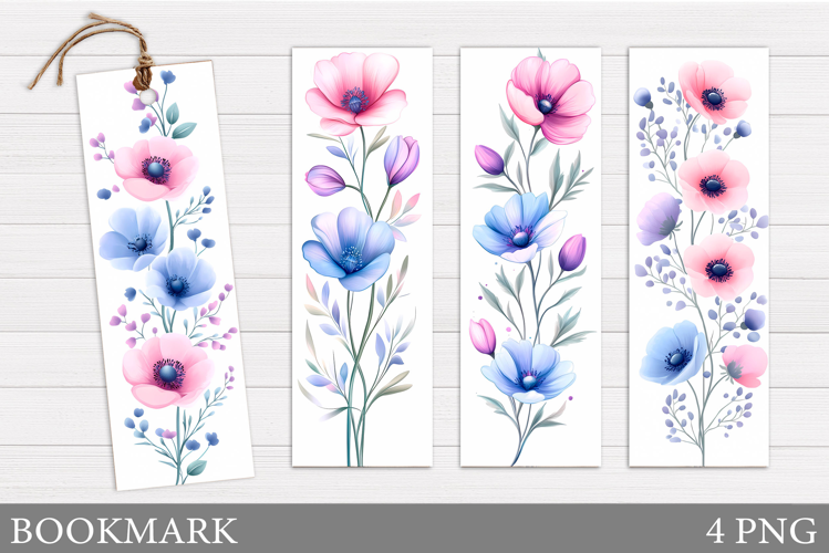 Floral Bookmark Sublimation. Flowers Bookmark Design