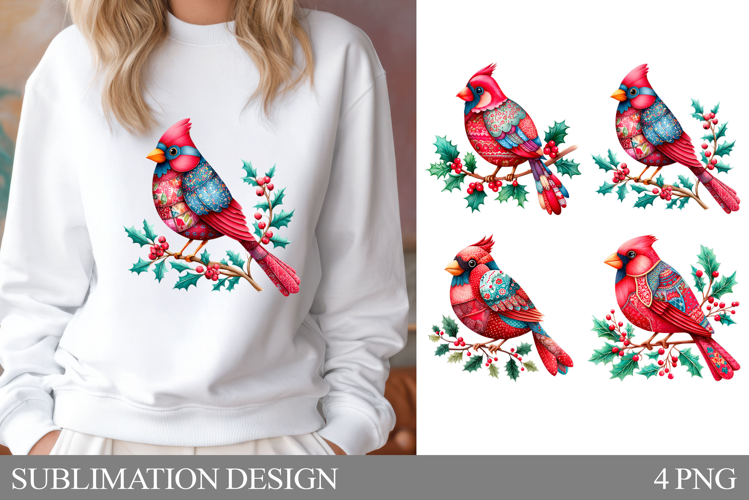 Christmas Cardinal T-Shirt. Christmas Cardinal Sublimation