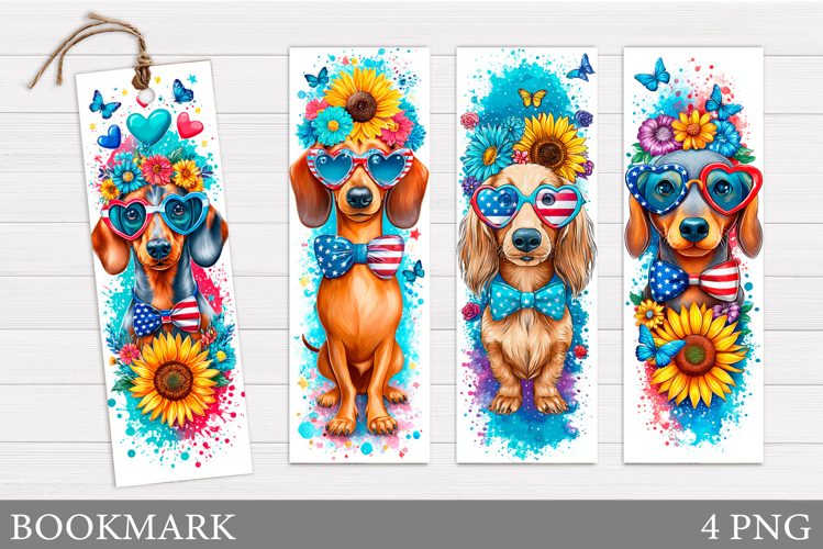 Dachshund Bookmark Design. Cute Dog Bookmark Sublimation