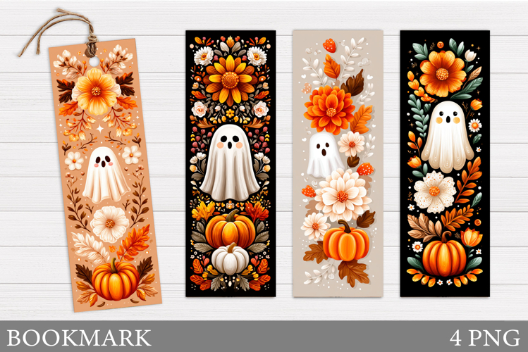 Cute Ghost Bookmark Printable. Cute Halloween Bookmark