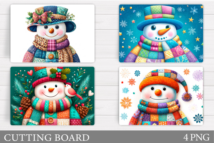 Snowman Cutting Board Design. Christmas Cutting Board