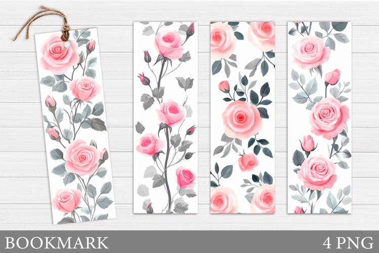 Roses Bookmark Sublimation. Flowers Bookmark Design