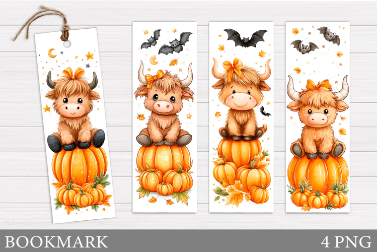 Halloween Cow Bookmark. Halloween Bookmark Printable