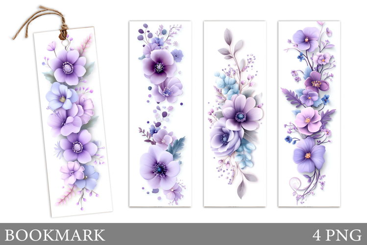Floral Bookmark Sublimation. Flowers Bookmark Design