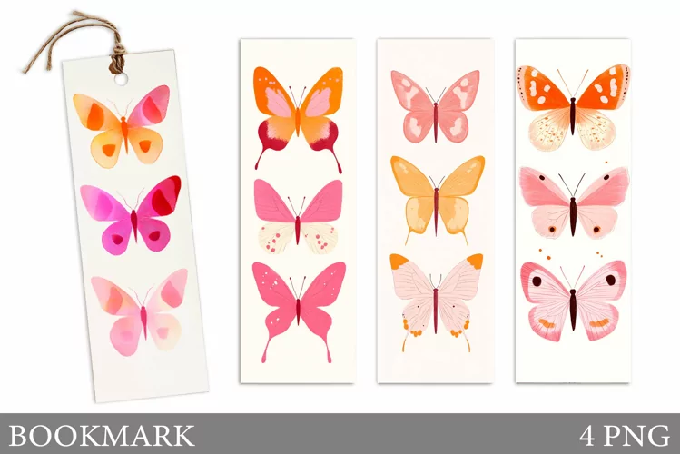 Butterfly Bookmark Sublimation. Butterflies Bookmark Design