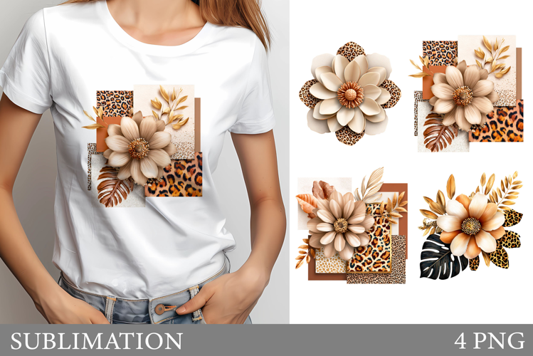 Flowers T-Shirt Design. Flowers Sublimation